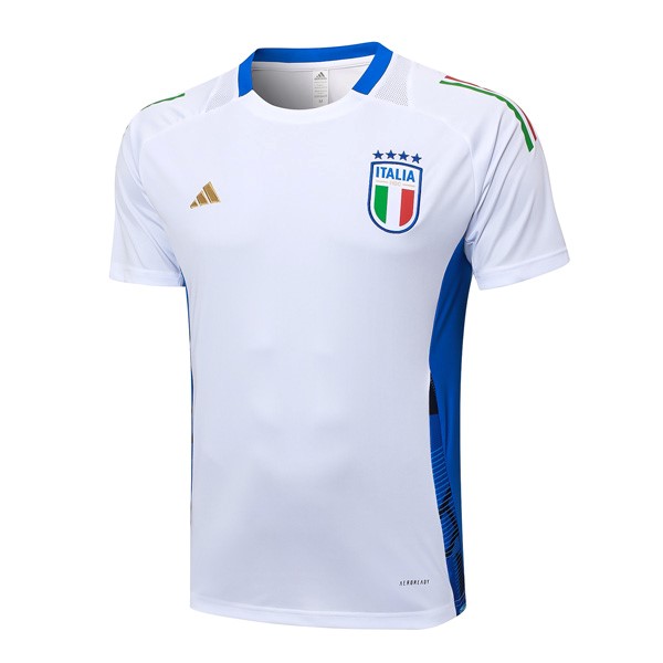 Trikot Trainingsshirt Italien 2024-2025 Weiß Blau